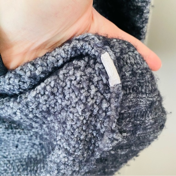 aerie Button Up Poncho Sweater Charcoal Gray Sz XS - Picture 5 of 8